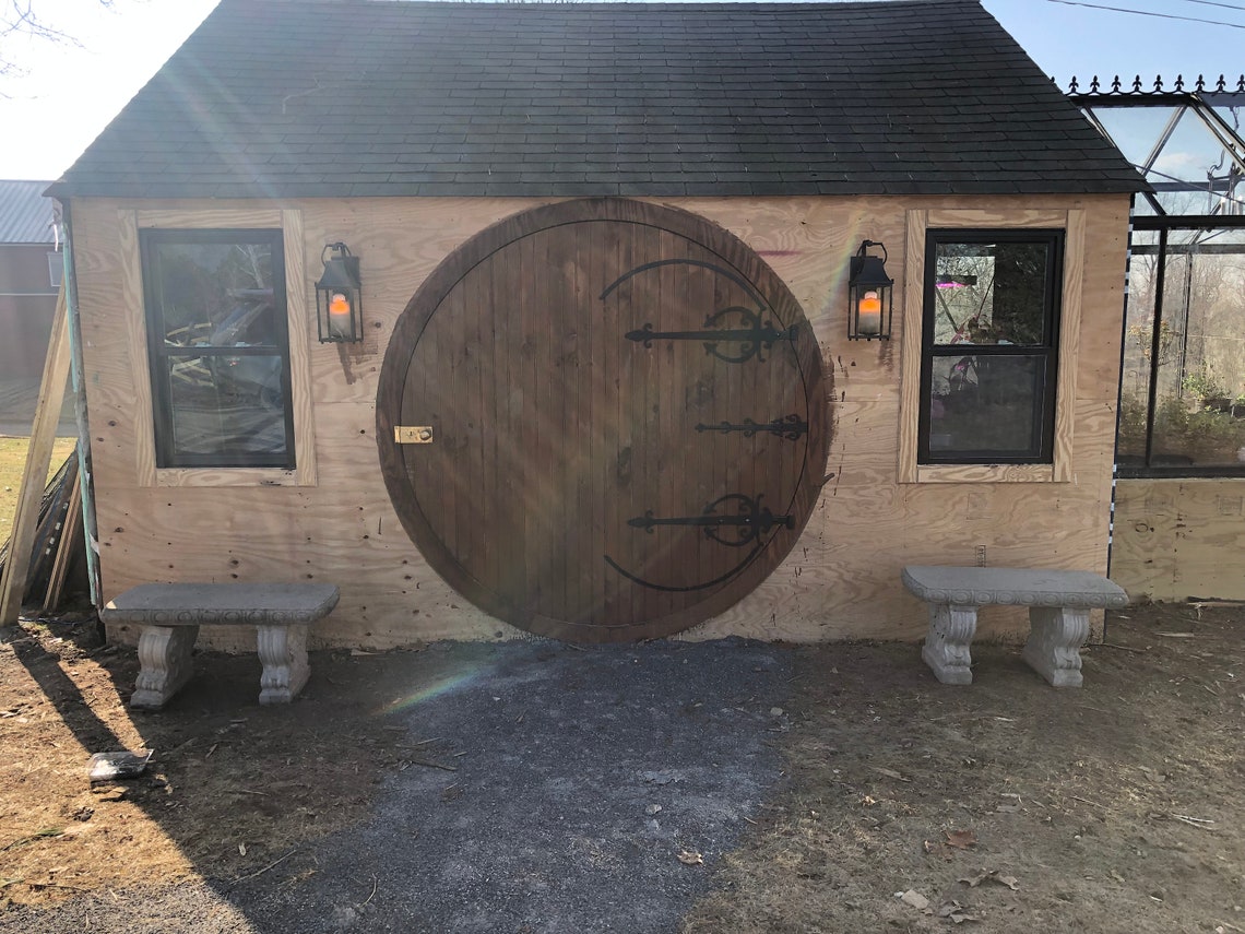 Custom Wood Round Hobbit Like Door Etsy