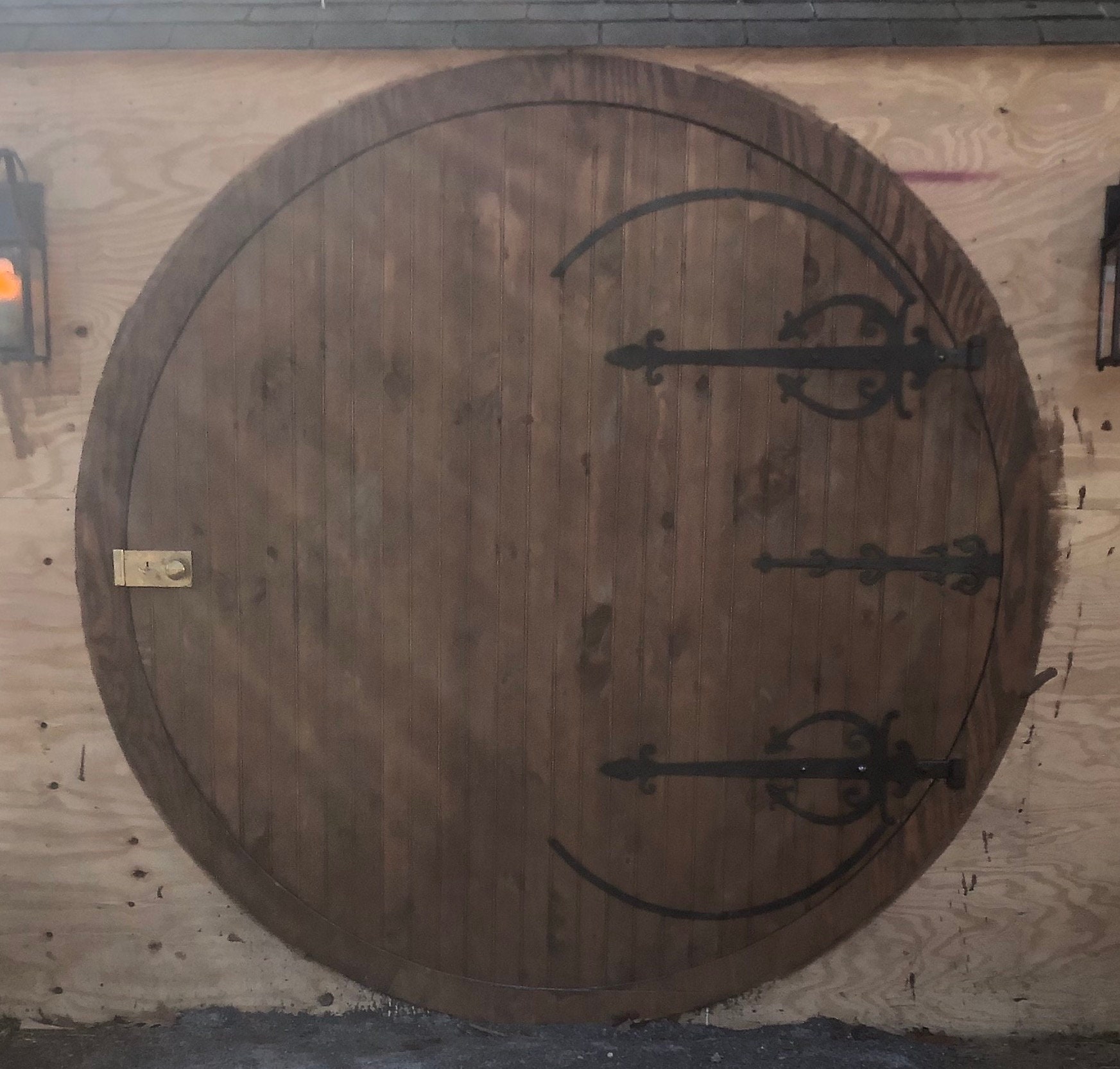 Custom Wood Round Hobbit Like Door Etsy