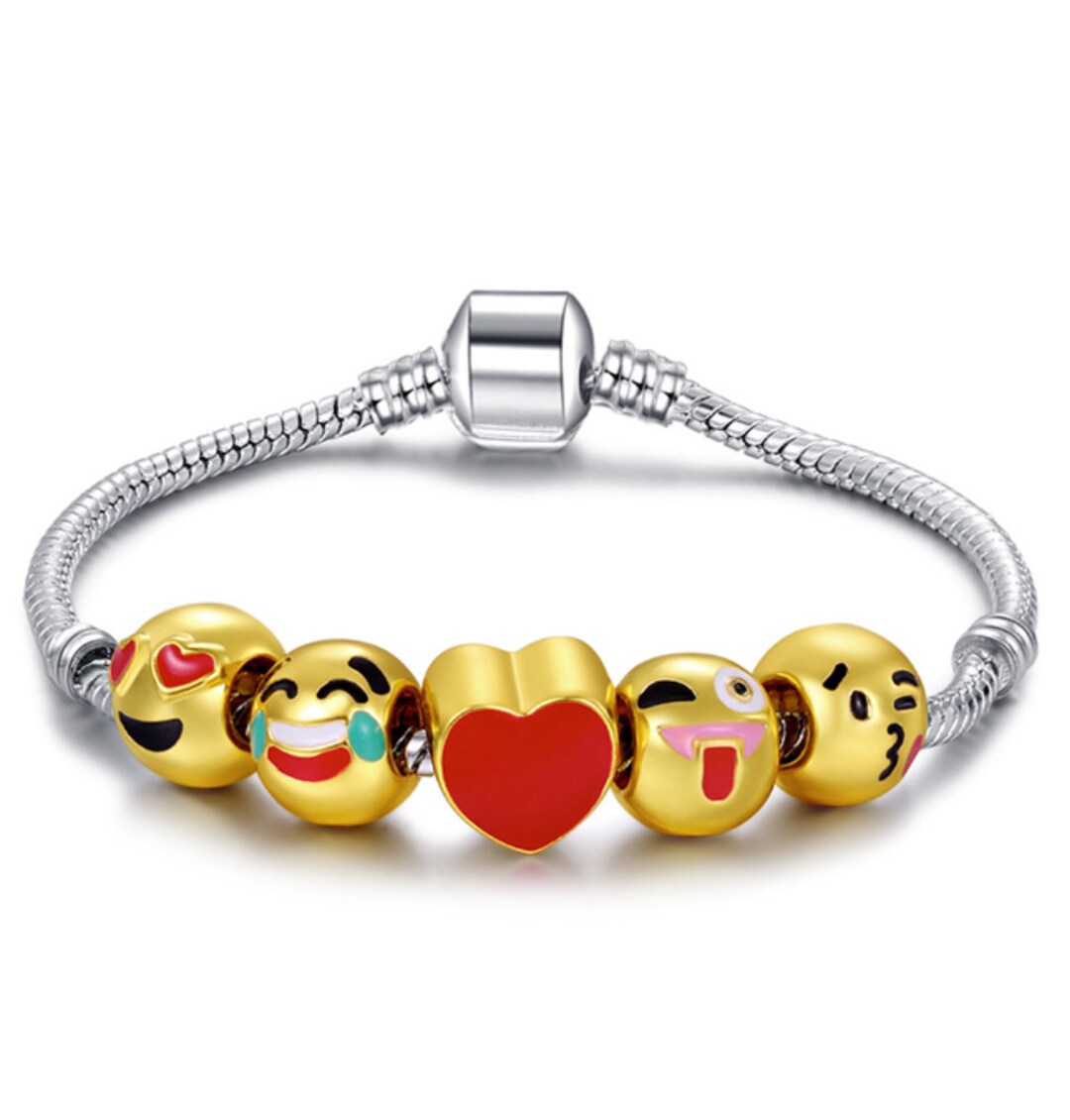Emoji charm bracelet deals