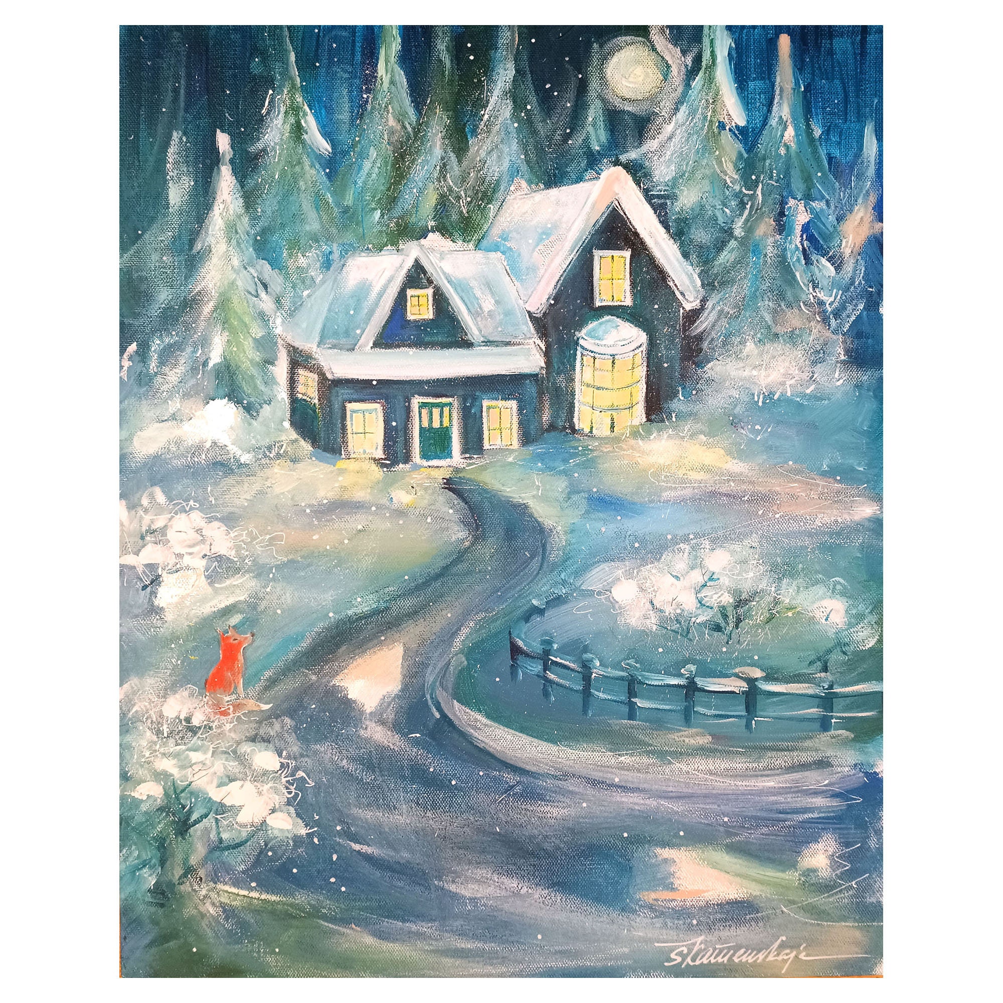 ABEUTY Malen Nach Zahlen Set – 'Blauer Himmel Baiyun Berg', Leinwand 40x50 Cm, Inkl. Farben & Pinsel