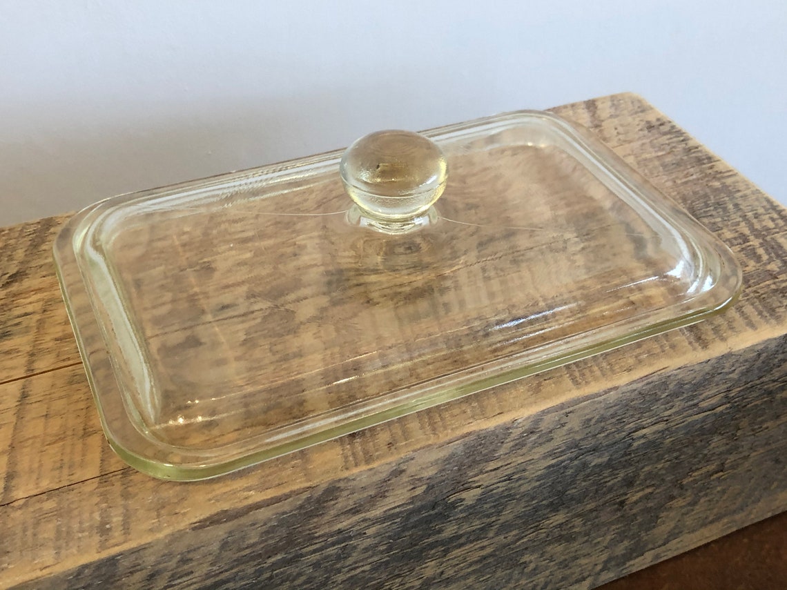 Vintage Glasbake Ovenware Refrigerator Dish Clear With Lid Etsy