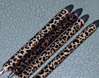 Leopard Print Glitter Pen/Animal Print Glitter Pen