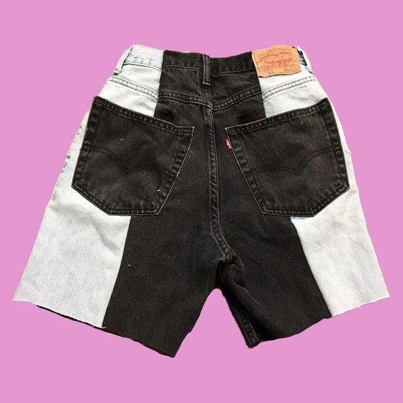 Reworked Levis Color Block Shorts - Etsy