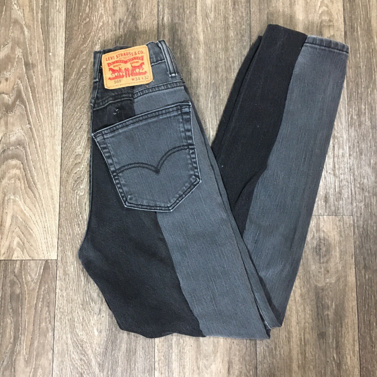 Order Custom Levis Color Block Jeans 