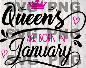 Download January birthday svg | Etsy
