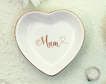 To My Mom Ring Dish, Mum Jewelry Dish, Custom Mother's Day Gift, Thank You Mom Gift, Jewelry Holder, Ceramic Ring Dish