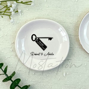 My First Home Key Anniversary Jewelry Hloder, Housewarming Ring Dish, Wedding Jewelry Holder,  First Home Gift for Couple _MSP