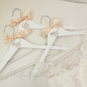 Personalized Bridal Wedding Hanger, Wedding Dress Hanger, Engraved Name Dress Hanger, Bride Wedding Hanger, Maid of Honor Dress Hanger