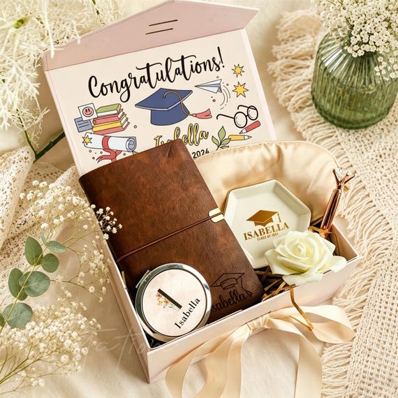 Graduation Gift Box For Her, Graduation Notebook Gift Set, Congrats 2026 Graduate Keepsake, College High School Grad Gift Idea