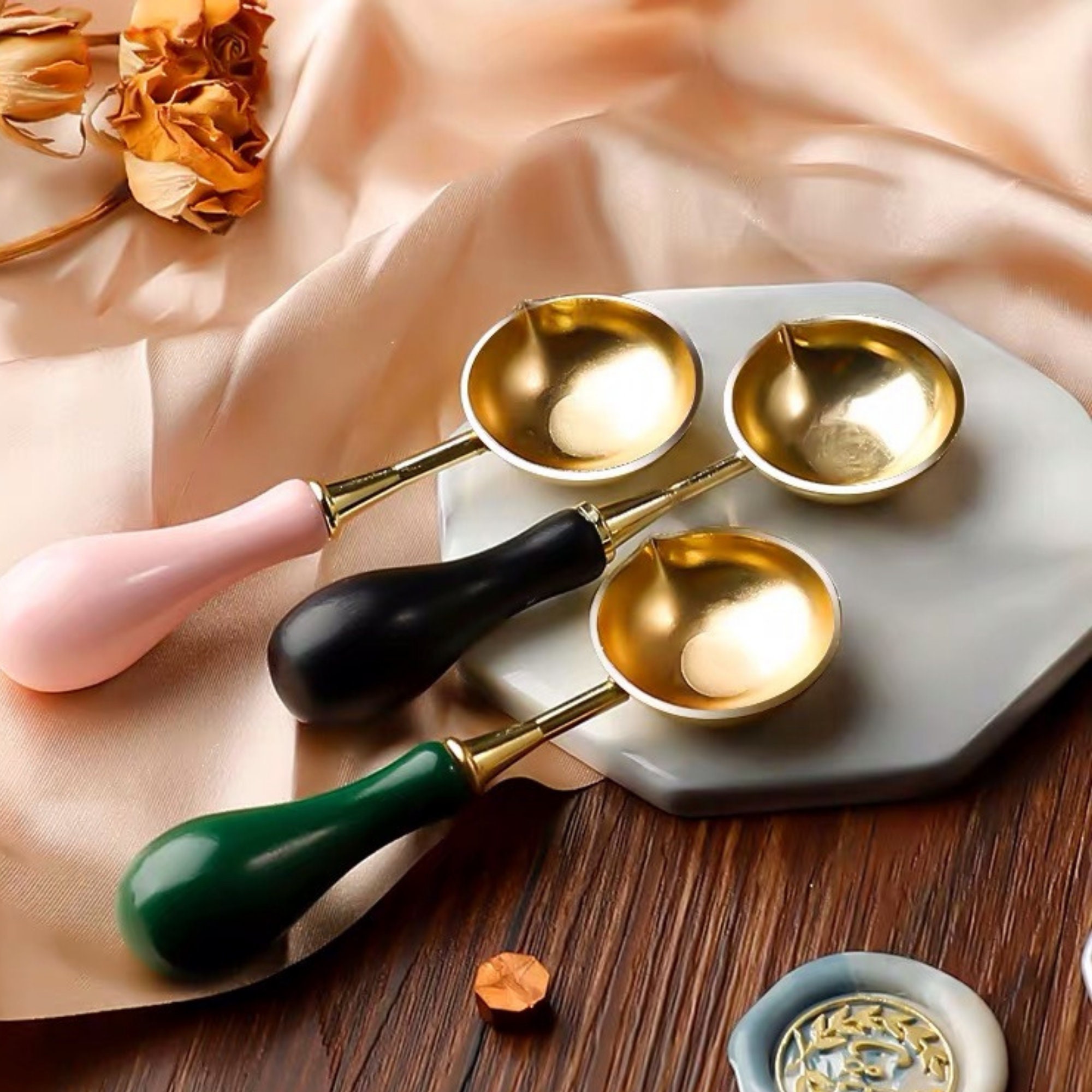 Wooden Wax Melting Spoon for Wax Seal StampMelting SpoonSeal Etsy