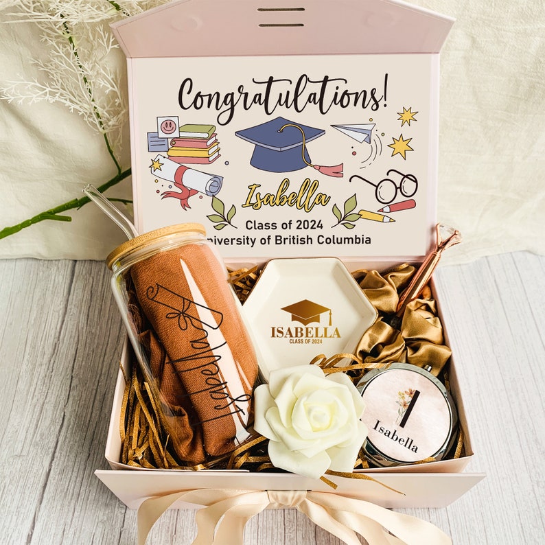 Personalized Graduation Gift Box, Custom Class of 2026 Gift Basket ...