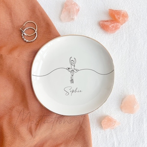 Personalized Ballet Trinket Dish, Dance Jewelry Dish, Ballet Dancer Gifts, Bridesmaid Gift, Teacher Appreciate Gift, Dance Studio Keepsake
