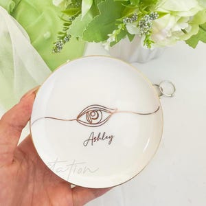 Eye Doctor Gift, Custom Name Jewelry Dish, Optometry Graduation Gift for Her, Personalized Ring Tray for Ophthalmologist image 10