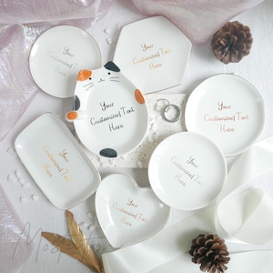 Personalized Text/Photo/Phrases JEWELRY DISH, Design Your Own Ring Dish, Custom Trinket Dish Gift for Her, Wedding Party Favors_MSP