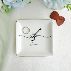 Gitarrist Name Schmuck Schale, Plektrum Halter, Geburtstagsgeschenk für Gitarren Liebhaber, Musiker Geschenk, Guitar Club Andenken
