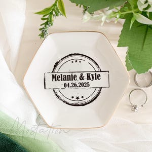 Reizen bruiloft sieraden houder, bestemming trouwring schotel, vliegtuigstempel ontwerp trinket schotel, verlovingsring kom van vrienden