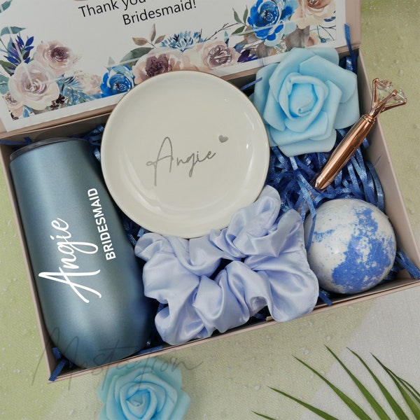 SKY Blue Bridesmaid Proposal Box, Will You Be My Bridesmaid Box Set, Personalized Luxury  Proposal Gift, Fill Thank You Proposal Box_MSP2