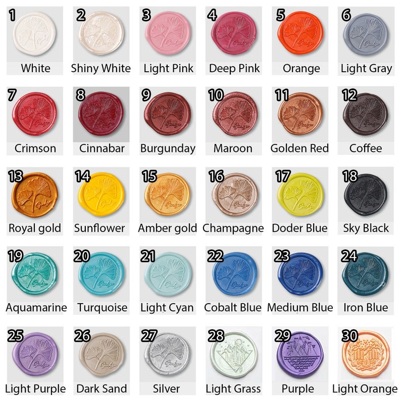 Sealing Wax Beads Premium Wax Seal Beads Special 30 Colors Etsy