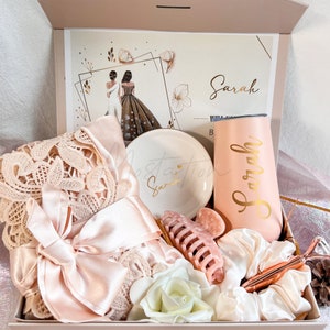 SWEET Wedding Bridesmaid Gift Box With Robe, Proposal Box With Tumbler, Will You Be My Bridesmaid Box, Bridal Shower Favor _MSP2