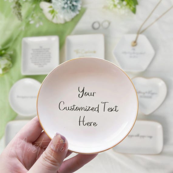 personalized jewelry ceramic ring dish bulk
