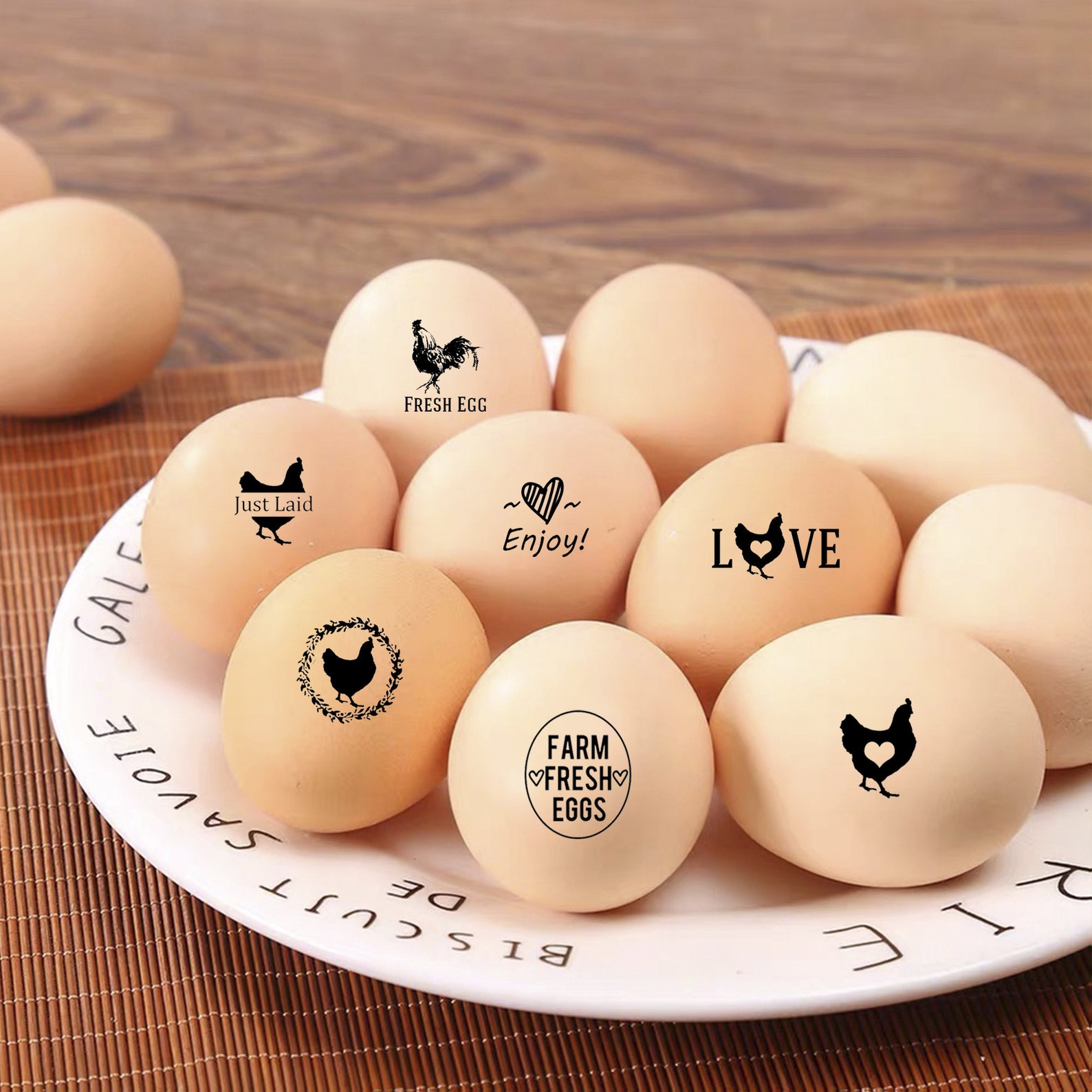 Custom Egg Stamp Farm Egg Label Farm Name Stamp Farm Fresh Etsy