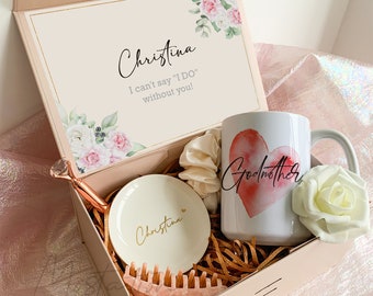 Personlized Godmother Proposal Box, Godmother Gift Set with Coffee Mug, Will you be my Godmother, Thank You Gift