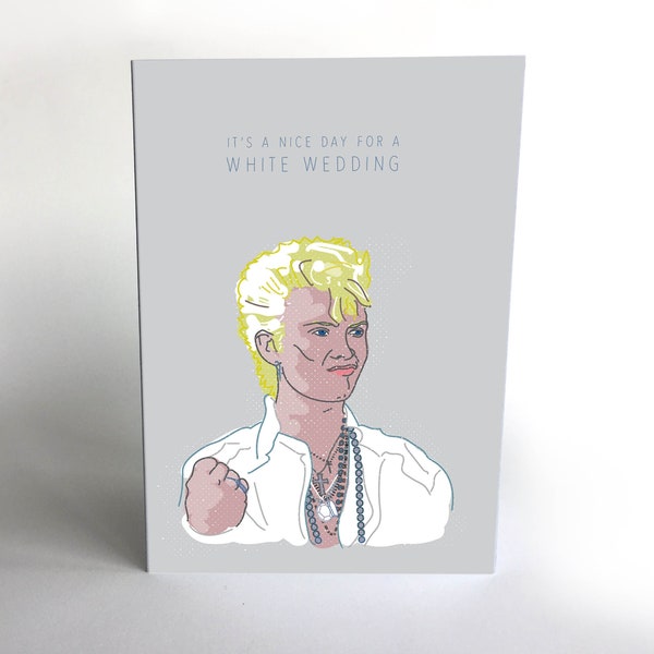 BILLY IDOL 'White Wedding' Greetings Card