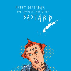 YOUNG ONES 'Utter Bstard' Greetings Card image 5