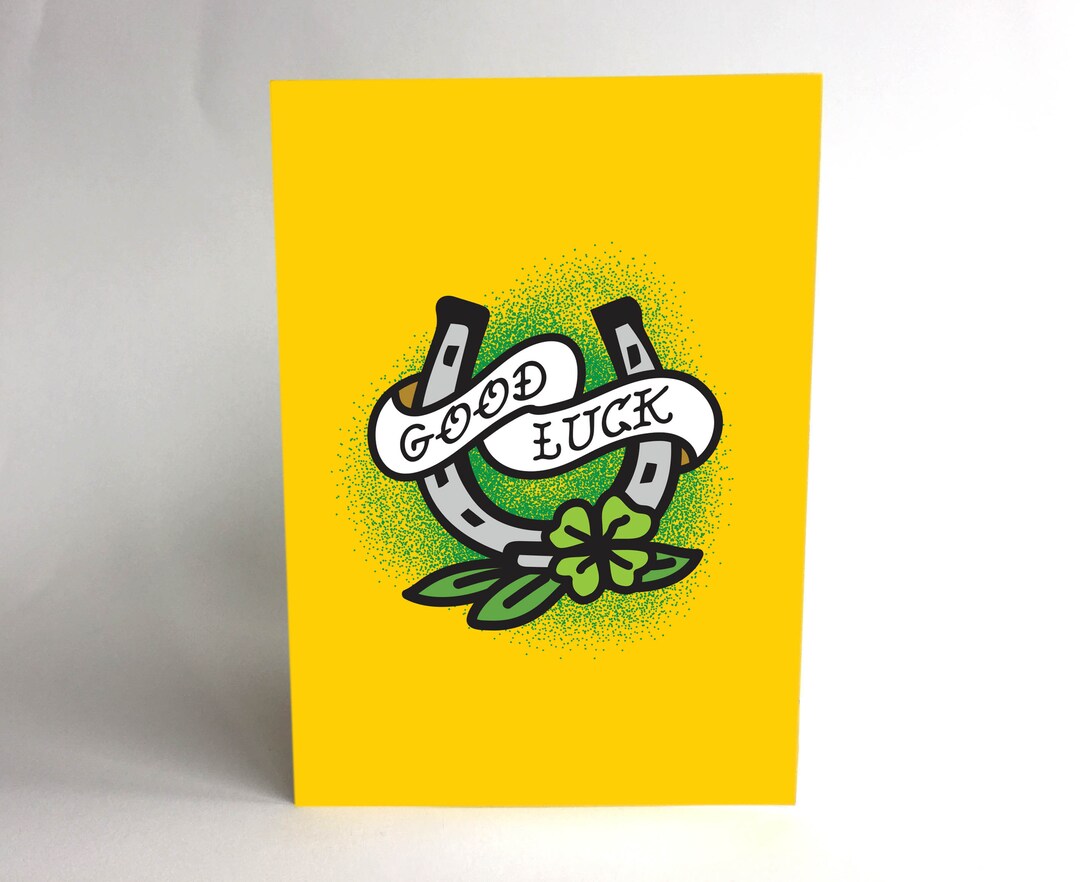 GOOD LUCK Greeting Card - Etsy