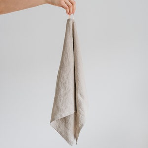Natural linen tea towel,Flax linen towel,Washed linen towel,Gray kitchen towel,Dish cloths,Stone washed linen towel,Minimalist image 2