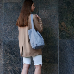 Linen tote bag,Available in other colors,Linen bucket bag,Bucket bag,Shopping bag,Grocery bag,Minimal shopping bag,Eco friendly bag