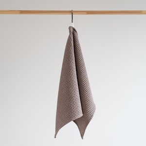 Taupe Waffle Tea Towel Set, Minimalist, Durable, Gift for mom, Kitchen gift