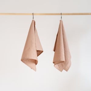 Washed linen kitchen towel,Linen tea towel,Natural dish towel,Pure linen towel,Peach linen towel,Stonewashed soft dish towel,Minimalist