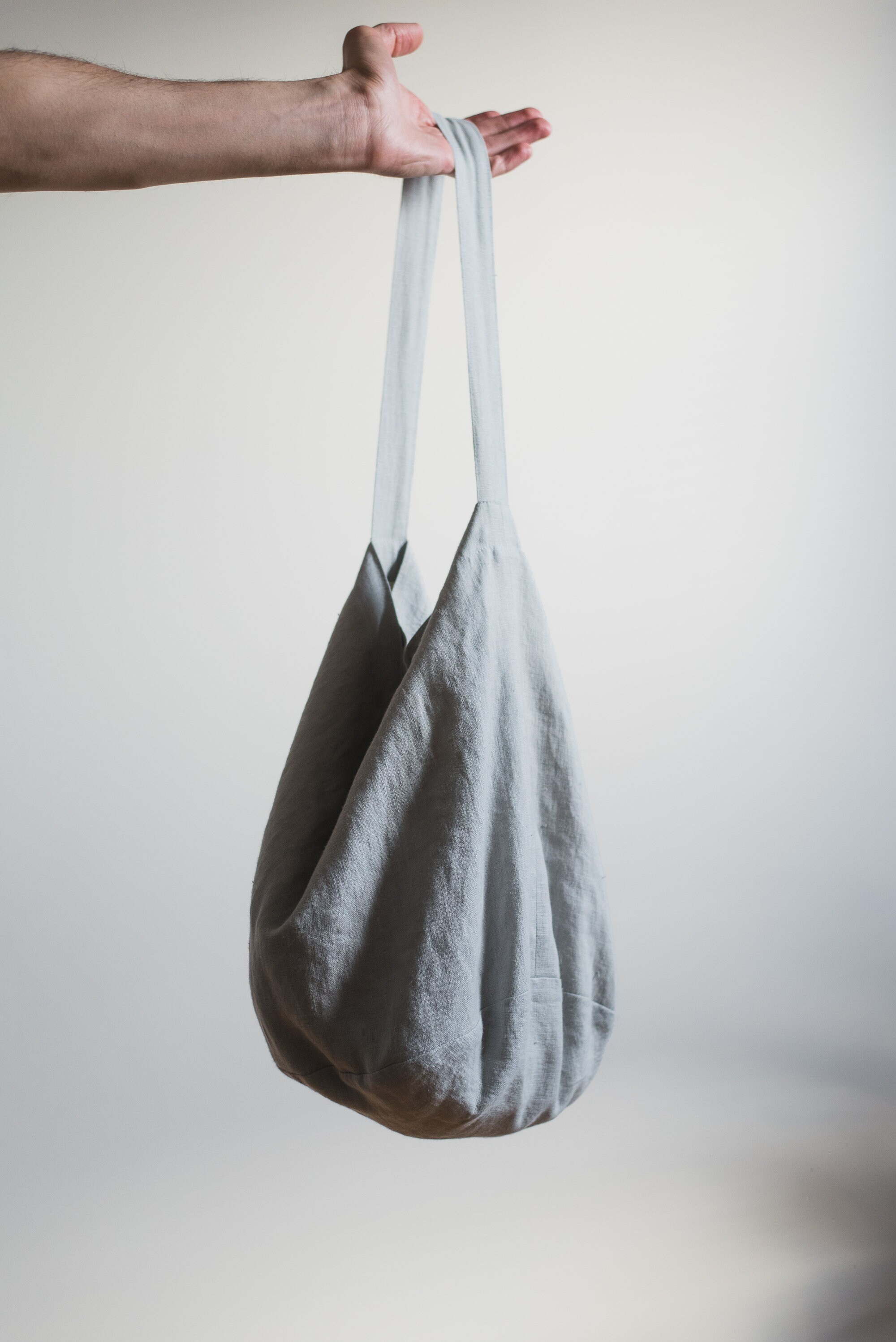 Linen shop bucket bag