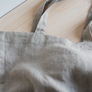 Foldable shopping bag,Shopper bag,Linen tote bag,Grocery bag,Minimal shopping bag,Folding bag / No waste bag / Reusable tote bag,Minimalist image 5