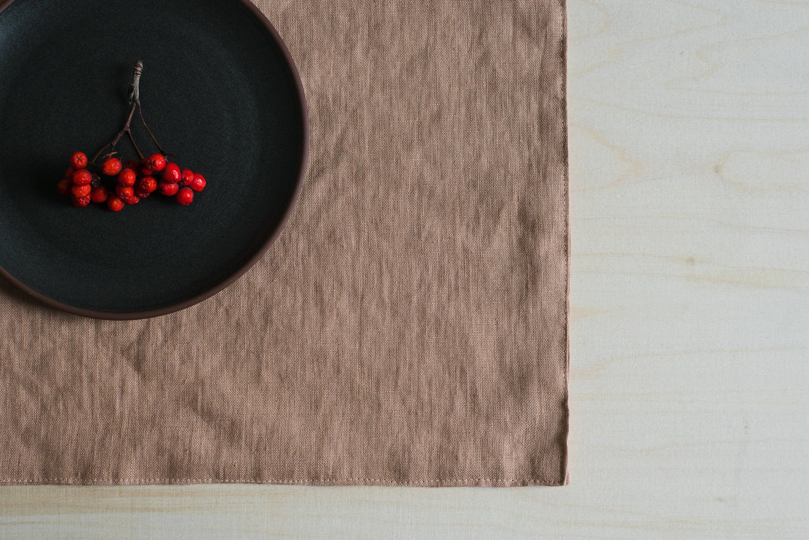 Two Layer Linen Placemat Set of 2,4,6,8,double Linen Placemat Set