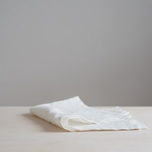 White linen napkins set,Linen napkins set,Soft linen napkins,Washed linen napkins,Minimalist image 7