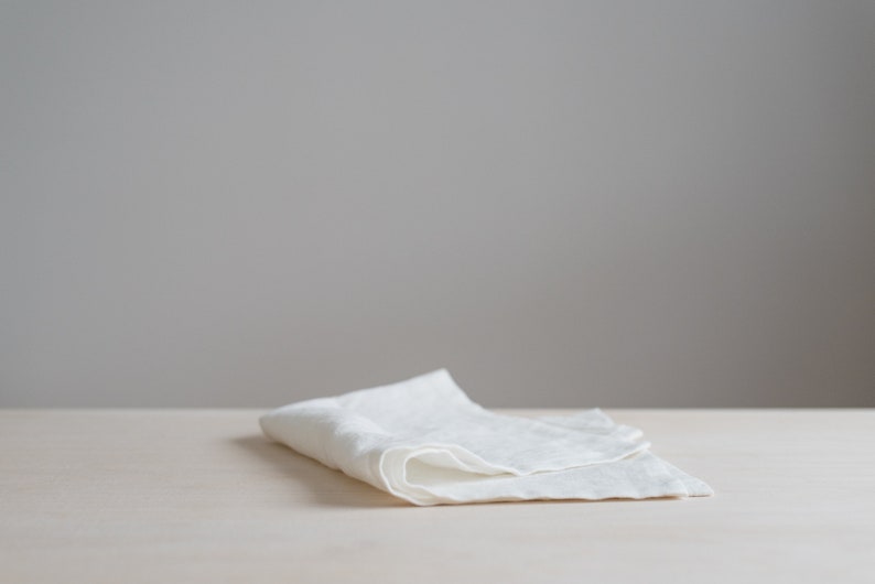 White linen napkins set,Linen napkins set,Soft linen napkins,Washed linen napkins,Minimalist image 7