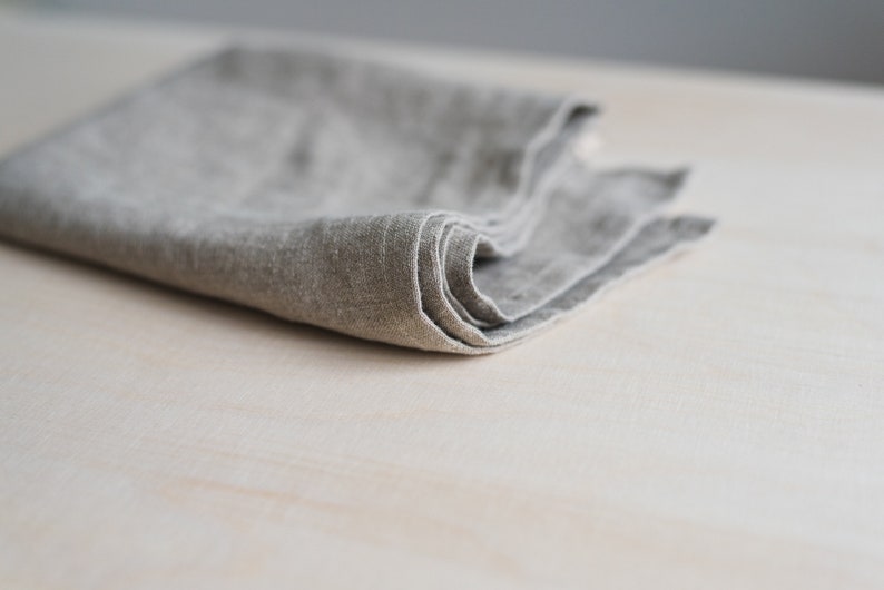 Natural linen tea towel,Flax linen towel,Washed linen towel,Gray kitchen towel,Dish cloths,Stone washed linen towel,Minimalist image 6