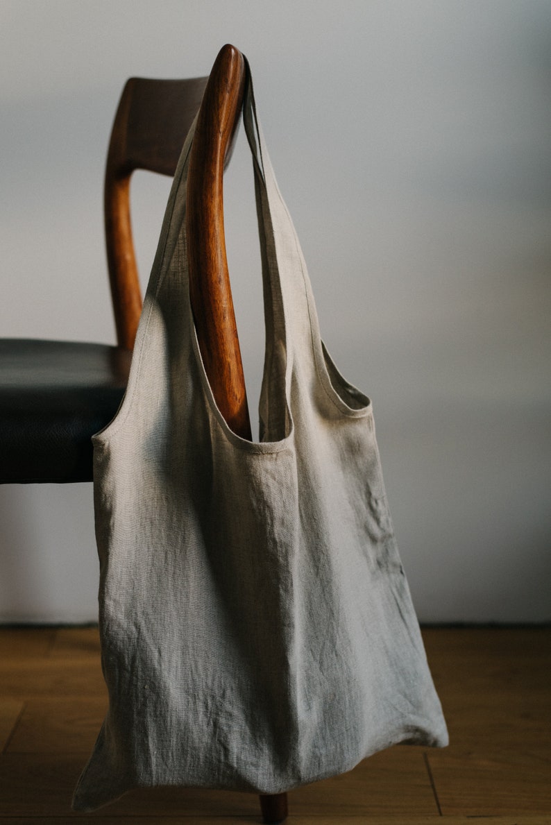 Handcrafted 100% Natural Linen Bag Carry Your Essentials in Style image 1