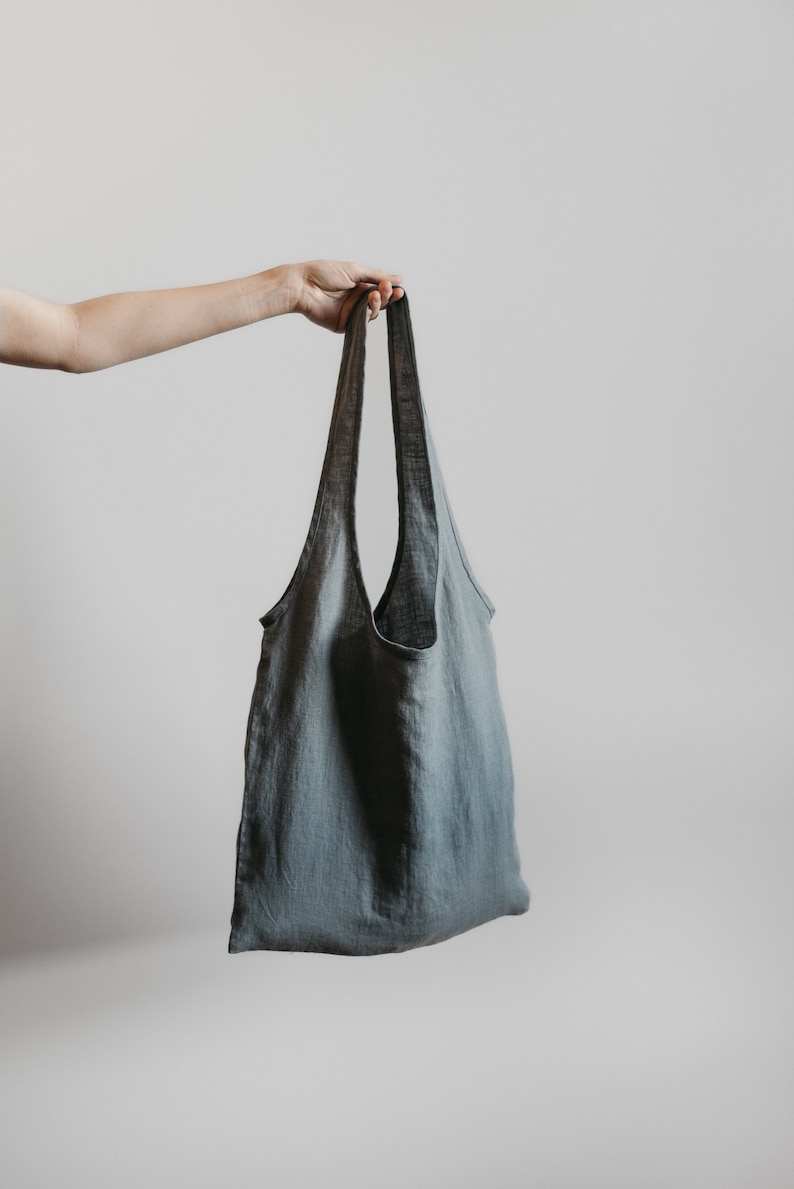 Foldable shopping bag,Green shopping bag,Reusable shopping bag,Reusable tote bag,Reusable grocery bag,Fold away bag,Linen tote bag,Minimal image 1