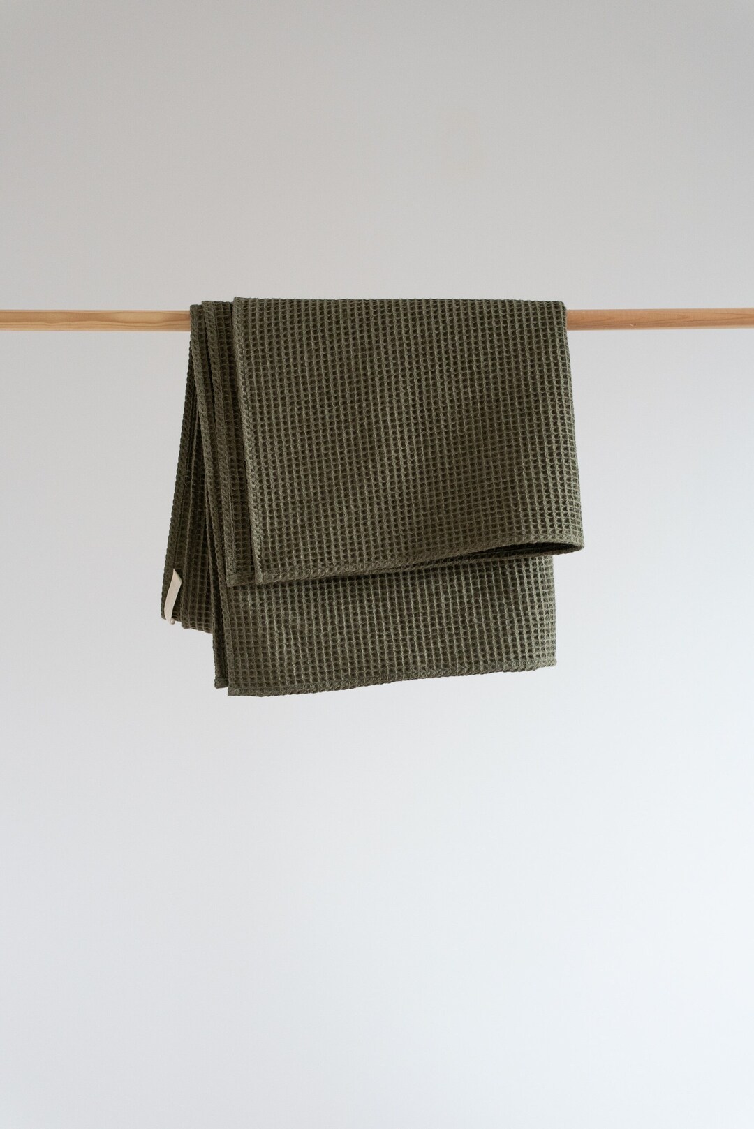 Waffle Bath Towels. Moss Green Towels Large Waffle Towels Etsy