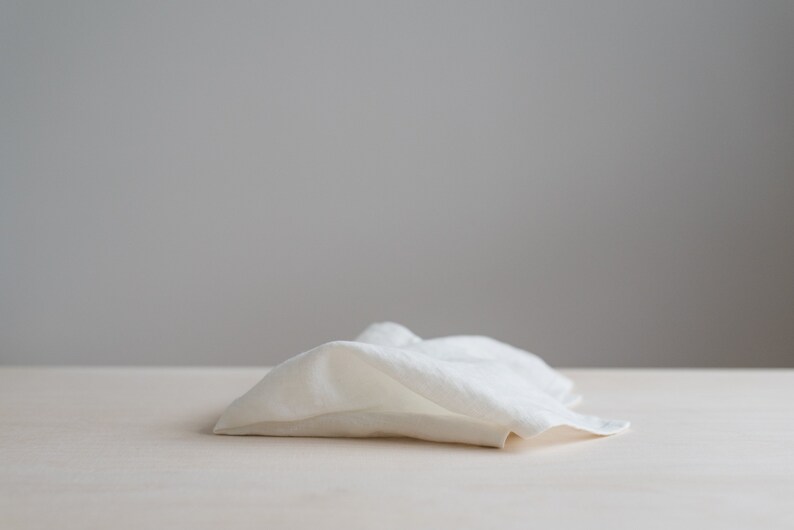 White linen napkins set,Linen napkins set,Soft linen napkins,Washed linen napkins,Minimalist image 8