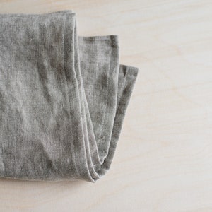 Natural linen tea towel,Flax linen towel,Washed linen towel,Gray kitchen towel,Dish cloths,Stone washed linen towel,Minimalist image 5