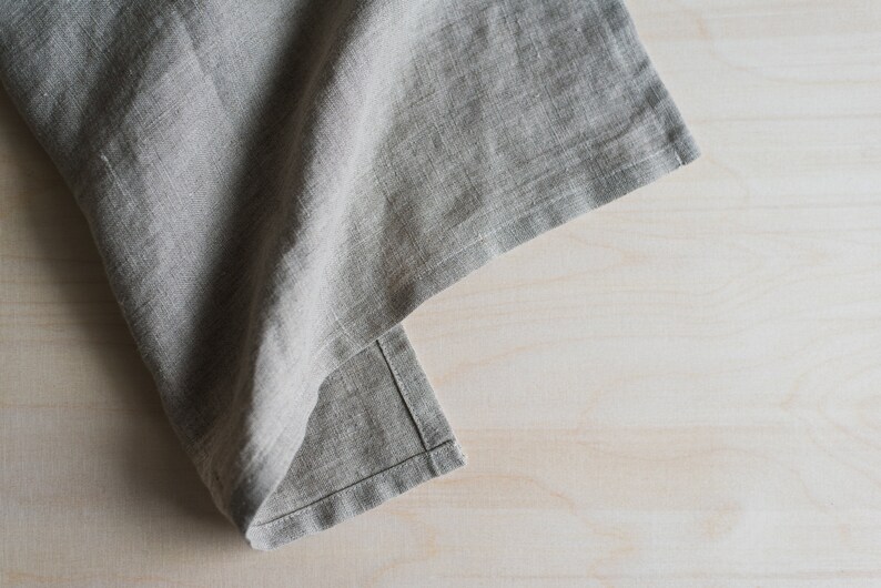 Natural linen tea towel,Flax linen towel,Washed linen towel,Gray kitchen towel,Dish cloths,Stone washed linen towel,Minimalist image 7