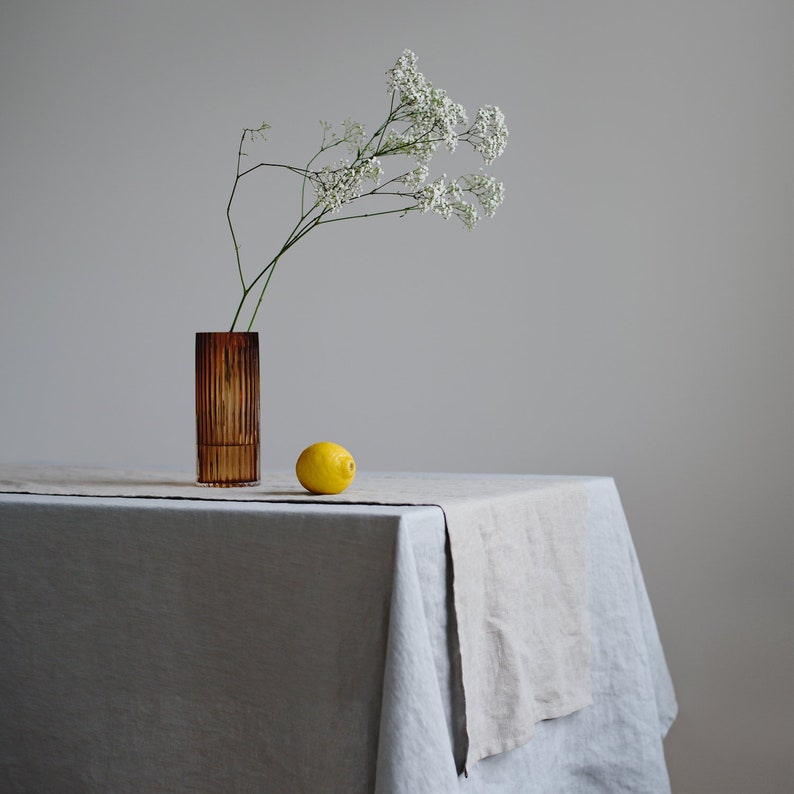 Linen table runner,Handmade table runner,Natural linen table runner,Zero waste tableware,Minimalist kitchen,Reusable tableware,Minimalist