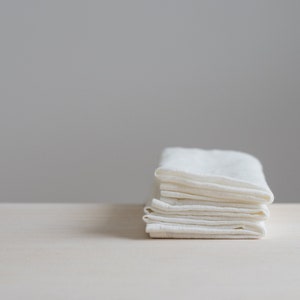 White linen napkins set,Linen napkins set,Soft linen napkins,Washed linen napkins,Minimalist image 4
