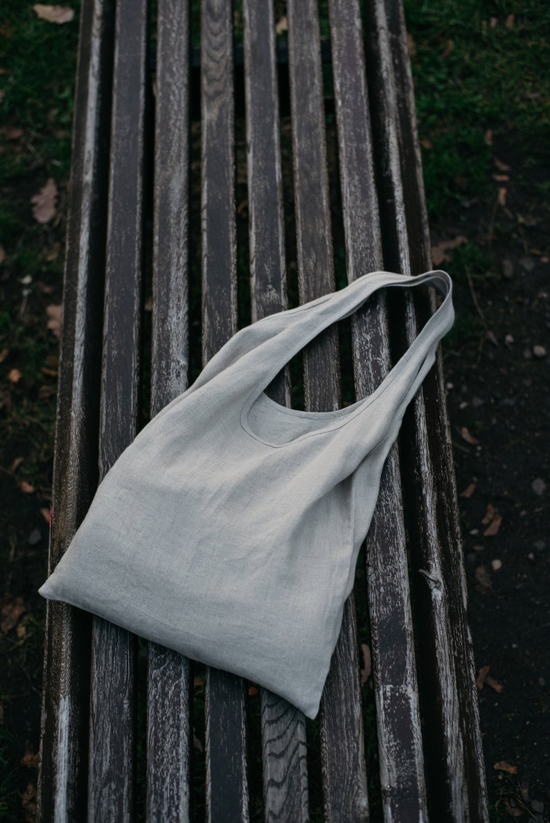 Handcrafted 100% Natural Linen Bag Carry Your Essentials in Style image 2