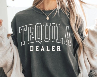 Comfort Colors® Tequila Dealer Shirt, Gift For Tequila Lover Shirt, Cinco De Mayo T-Shirt, Funny Tequila Shirt, Trendy Oversized tshirt