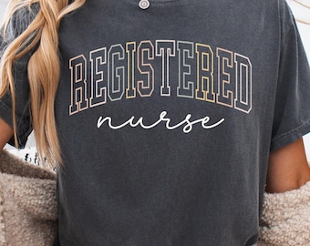 Comfort Colors® Registered Nurse Shirt, RN Shirt, Trendy Nurse Shirt, Gift For Nurse Grad Gift, Nursing School Graduation Gift, Nurse TShirt